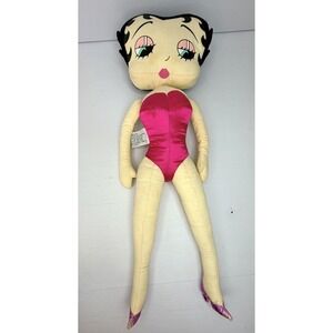 Vintage 1983 Betty Boop Plush Doll Stuffed Toy Determined Productions Pink Dress